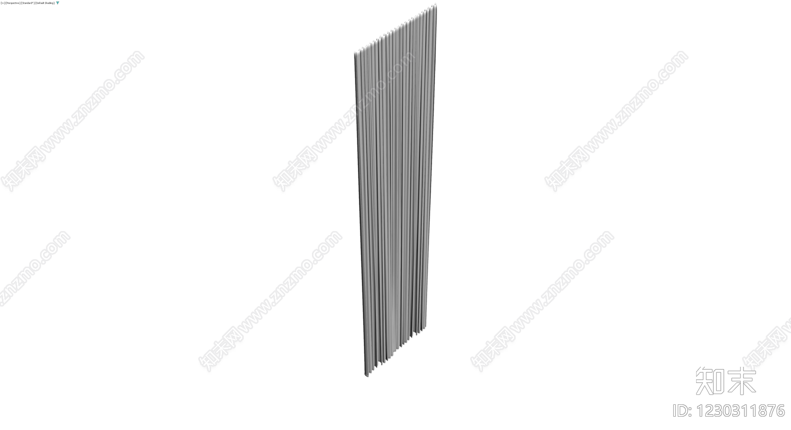 灰色褶皱布艺软帘3D模型下载【ID:1230311876】