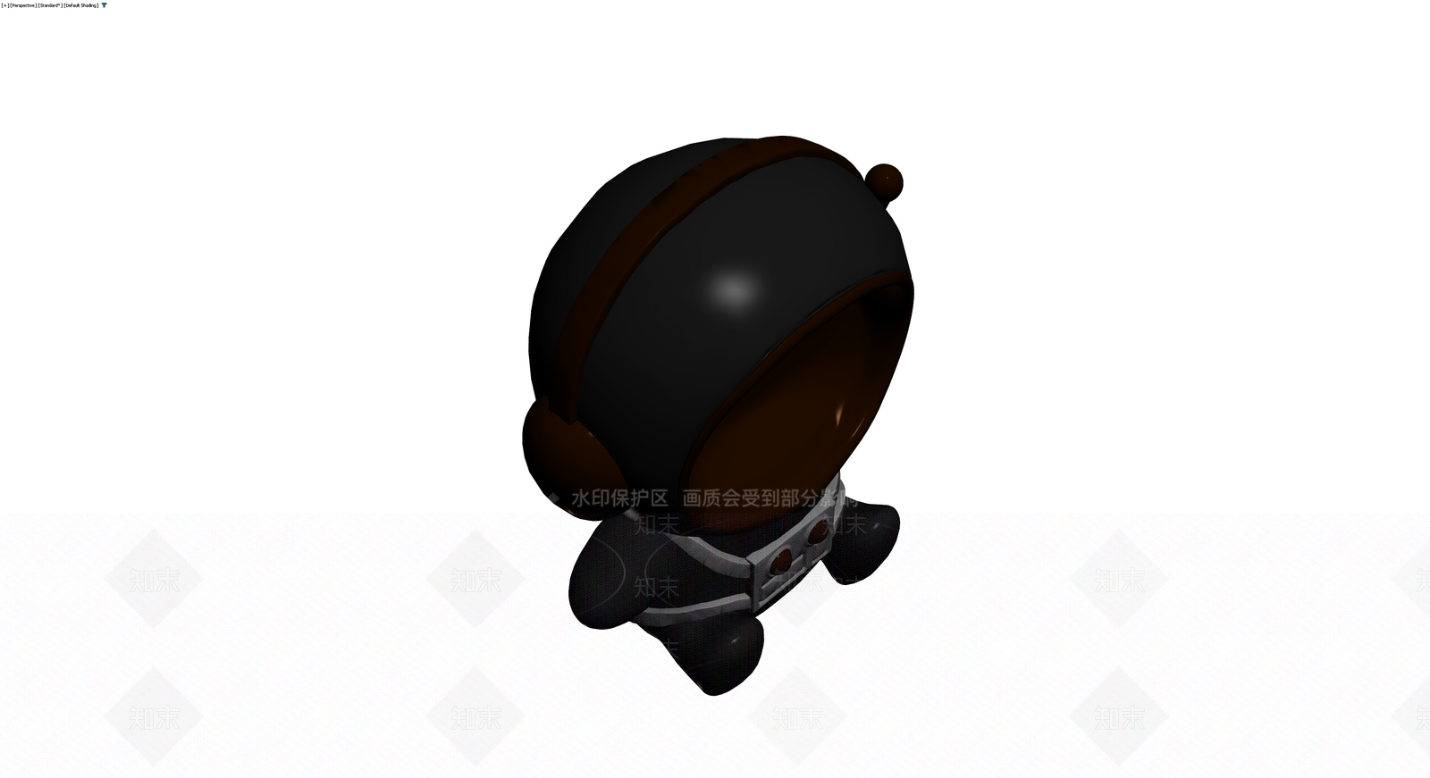 黑棕配色宇航员公仔3D模型下载【ID:1230000677】