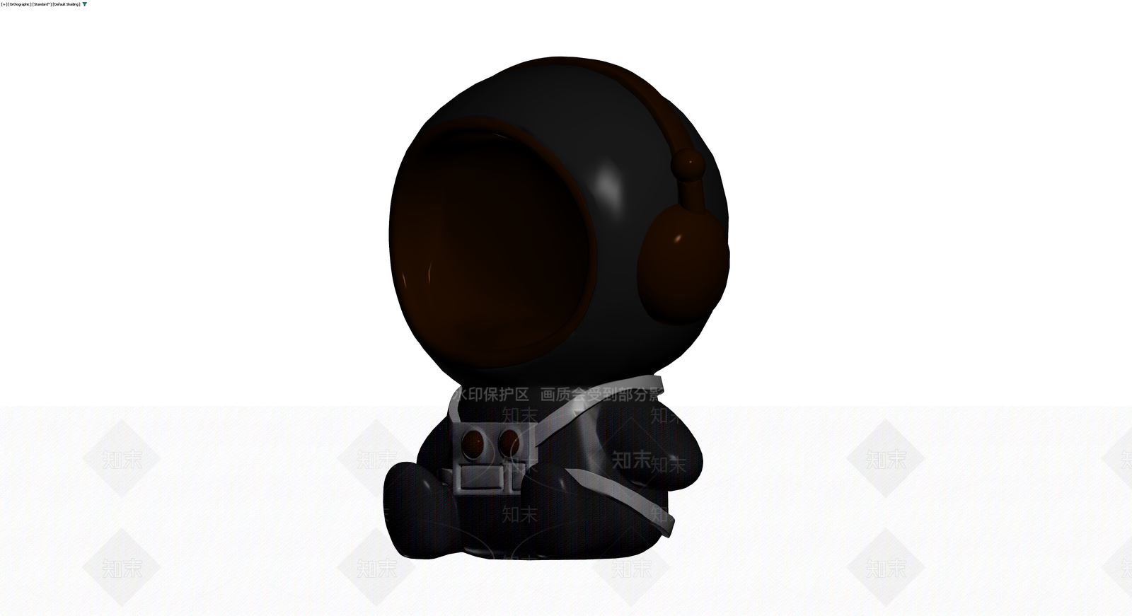 黑棕配色宇航员公仔3D模型下载【ID:1230000677】