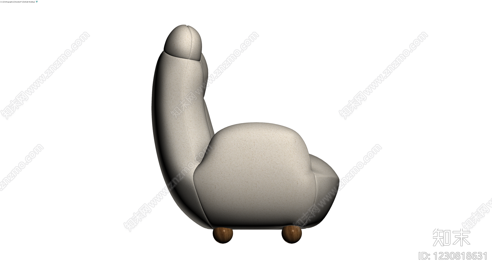 米色单人沙发模型3D模型下载【ID:1230818631】