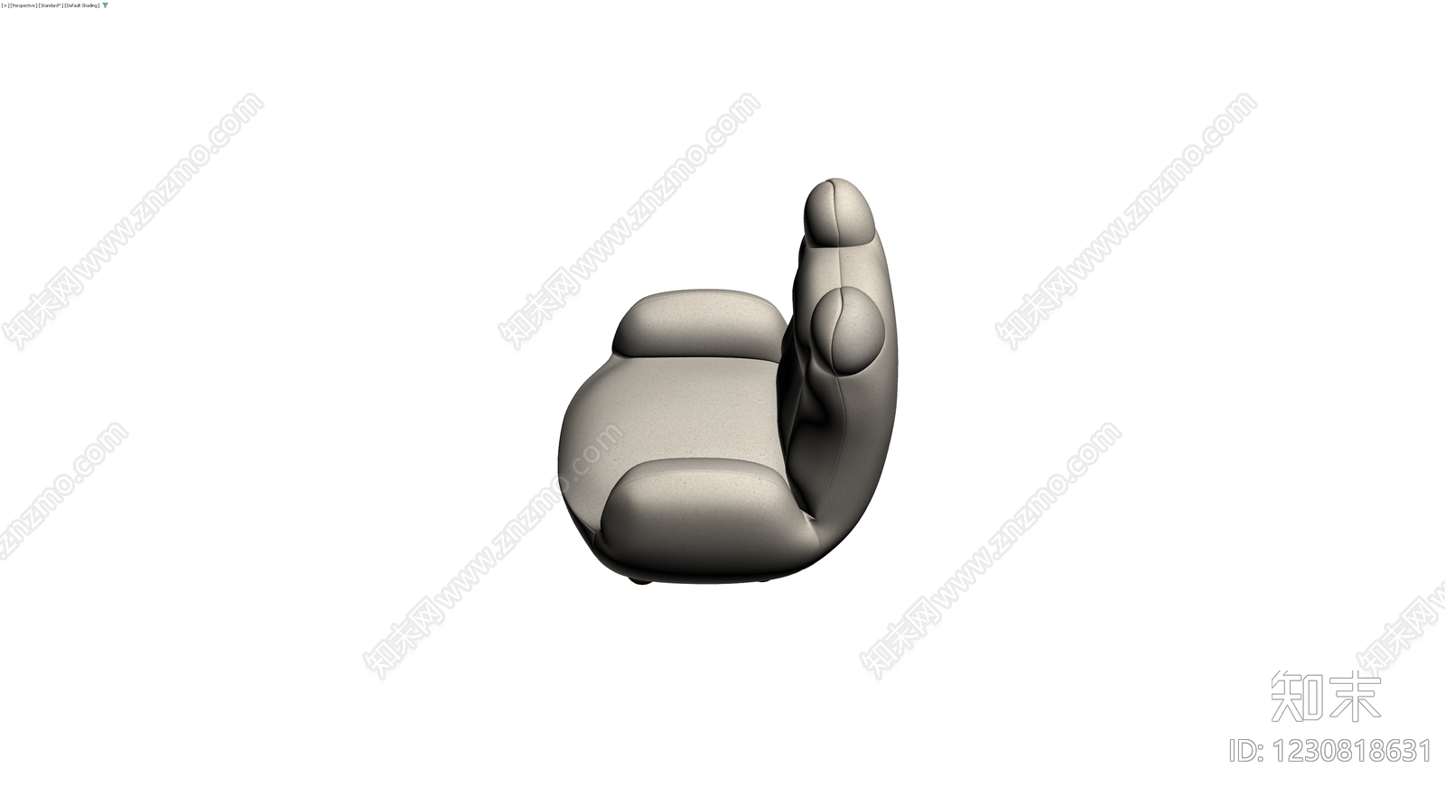 米色单人沙发模型3D模型下载【ID:1230818631】