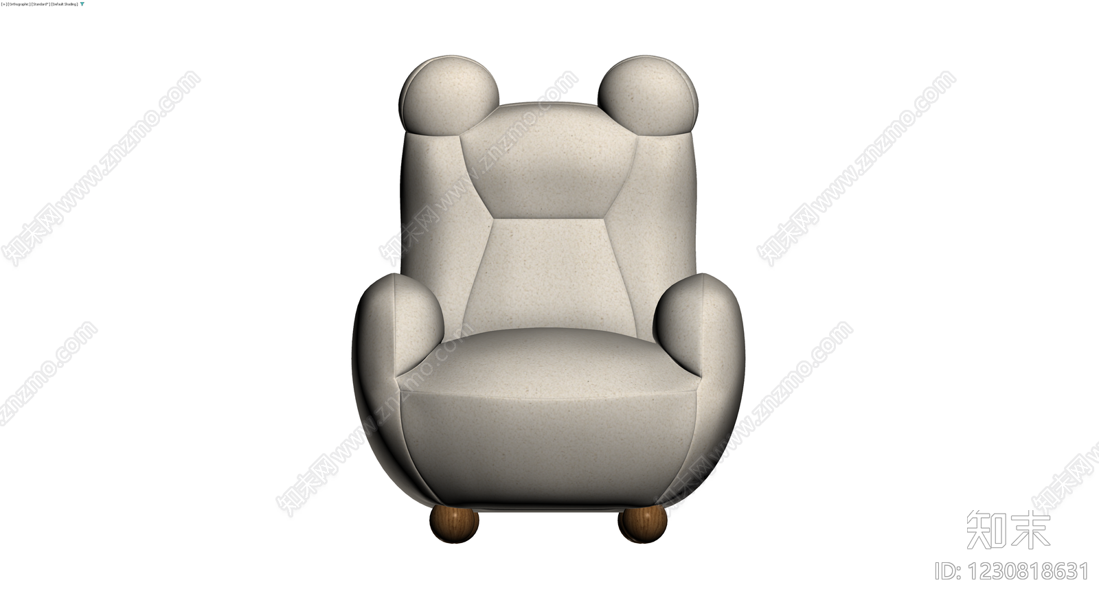 米色单人沙发模型3D模型下载【ID:1230818631】