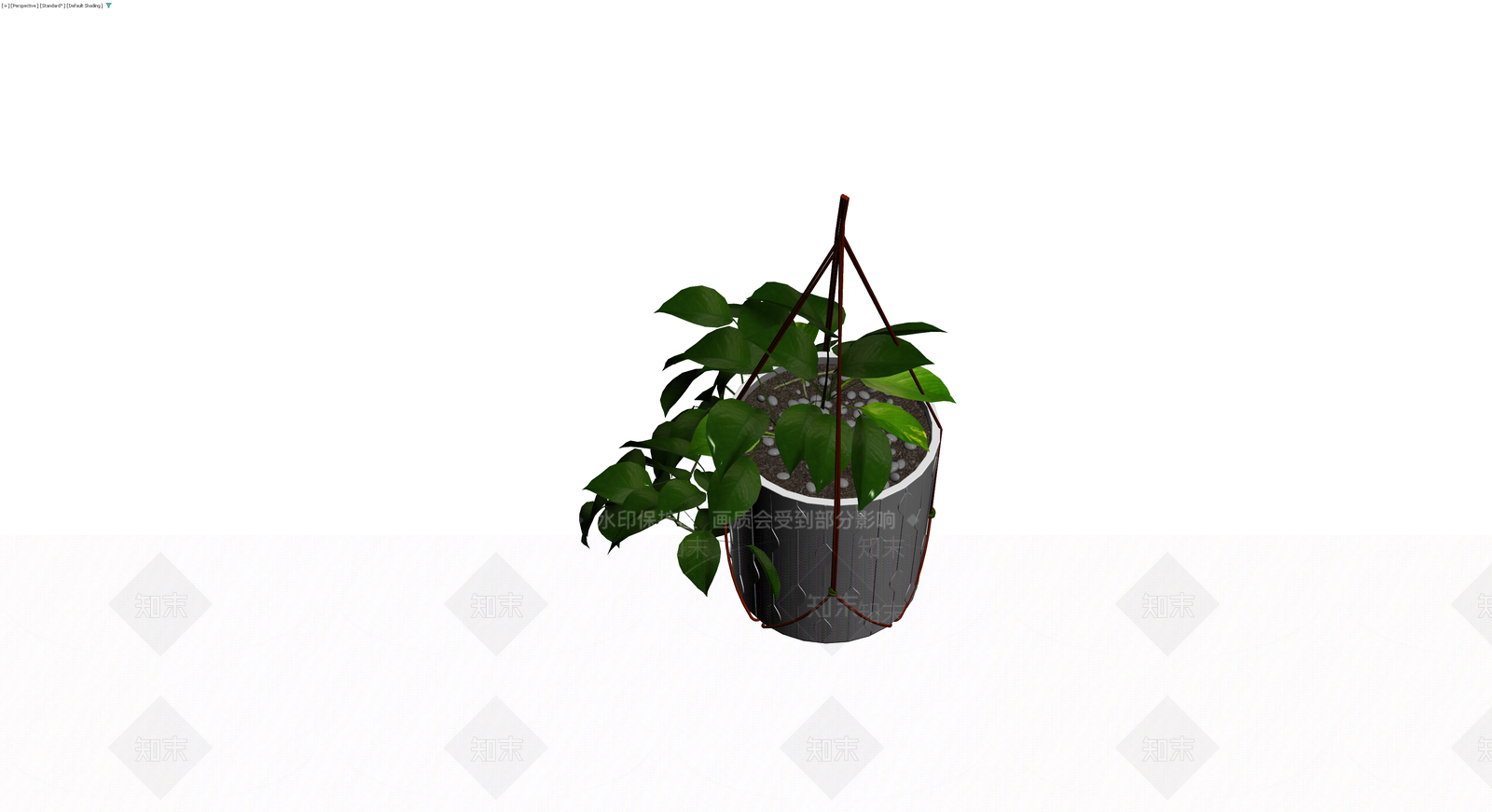 悬挂式绿植盆栽3D模型下载【ID:1230427426】