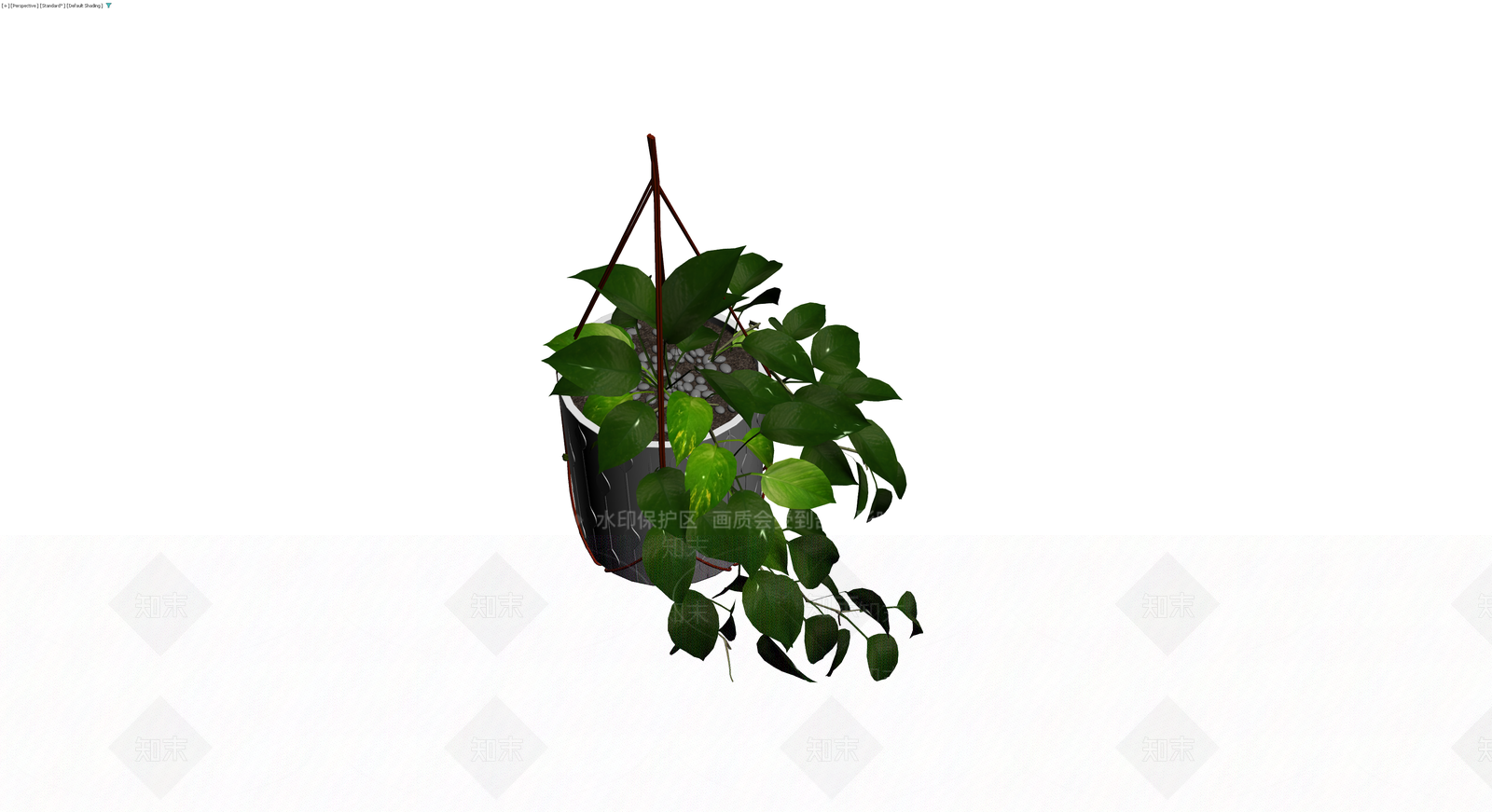 悬挂式绿植盆栽3D模型下载【ID:1230427426】