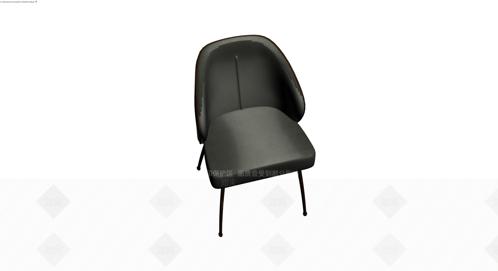 深灰软包休闲椅3D模型下载【ID:1229611534】