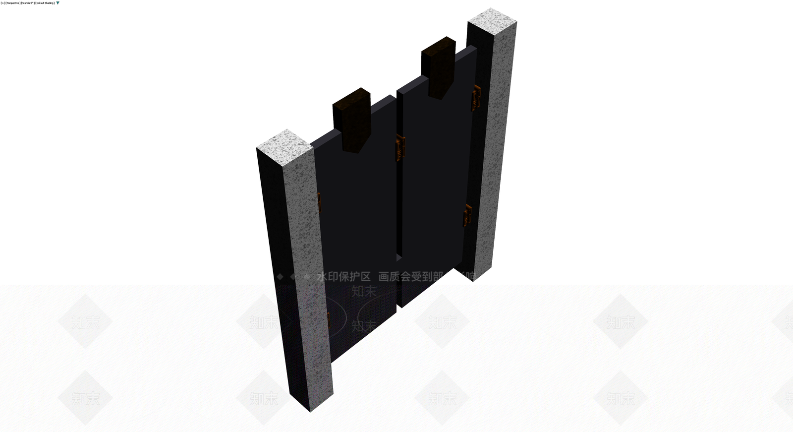 双开景区导视牌3D模型下载【ID:1229615253】