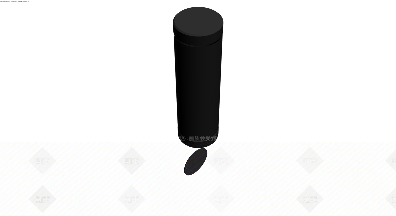 黑色圆柱形锁具/罐体3D模型下载【ID:1229846897】
