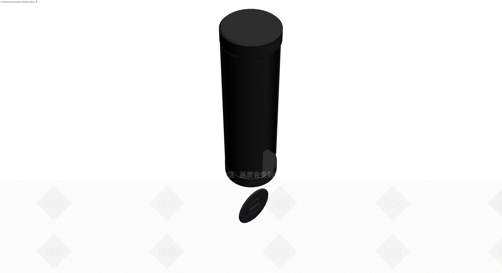 黑色圆柱形锁具/罐体3D模型下载【ID:1229846897】