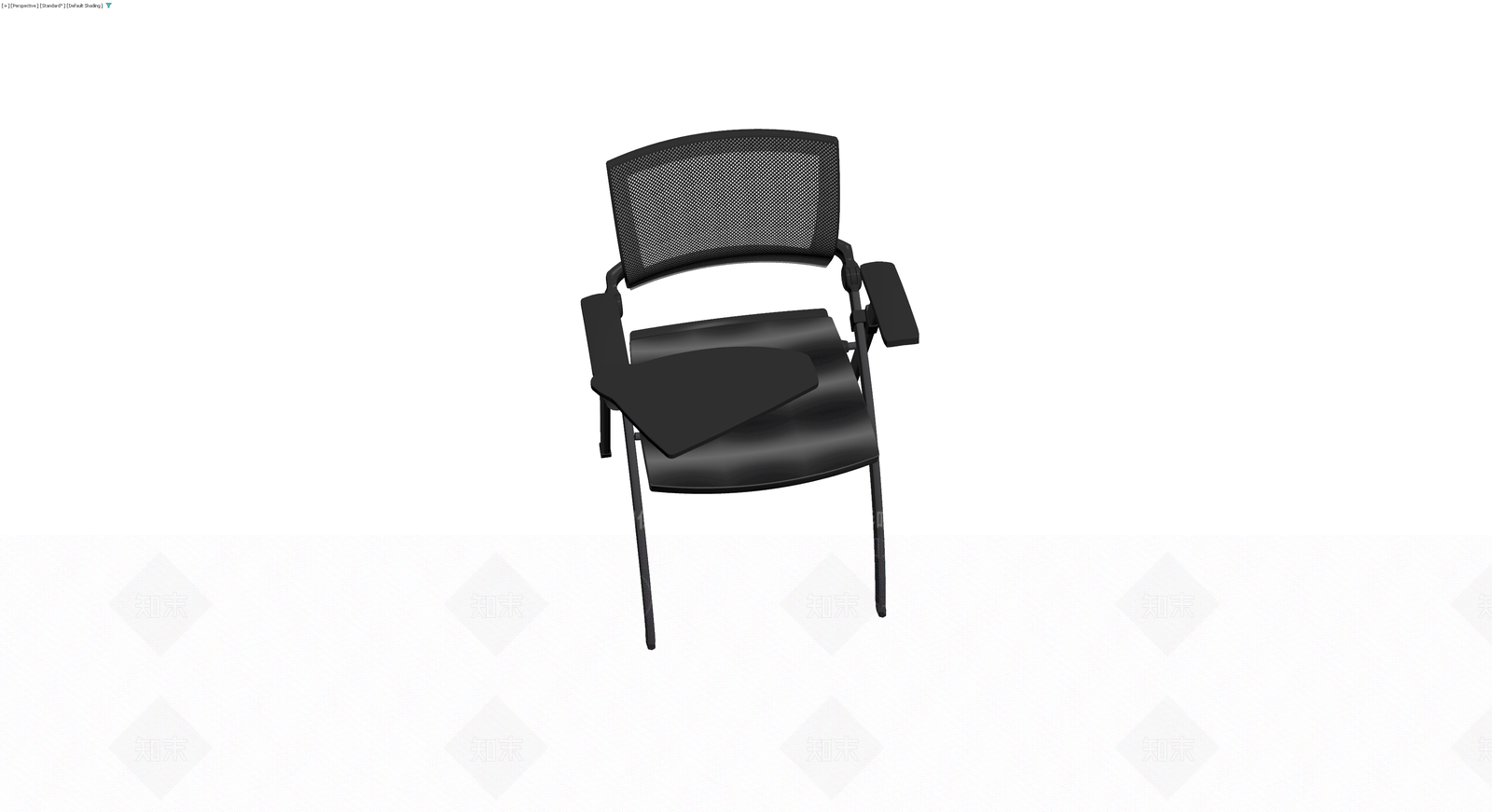 黑色网布折叠会议椅3D模型下载【ID:1230642980】