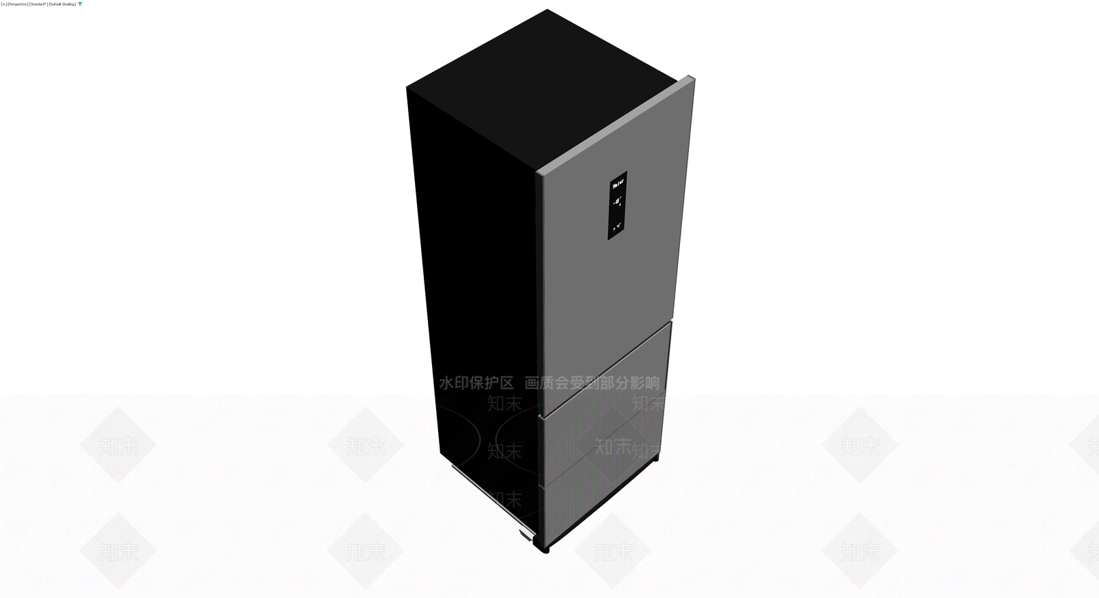 海尔三门冰箱灰模3D模型下载【ID:1230700140】