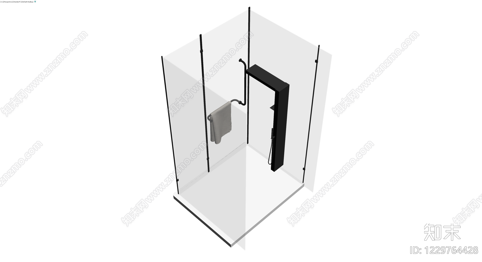 现代淋浴房套装3D模型下载【ID:1229764428】