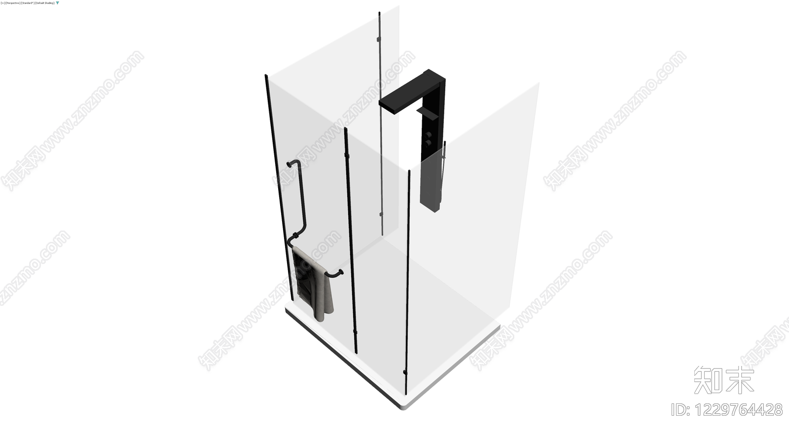 现代淋浴房套装3D模型下载【ID:1229764428】