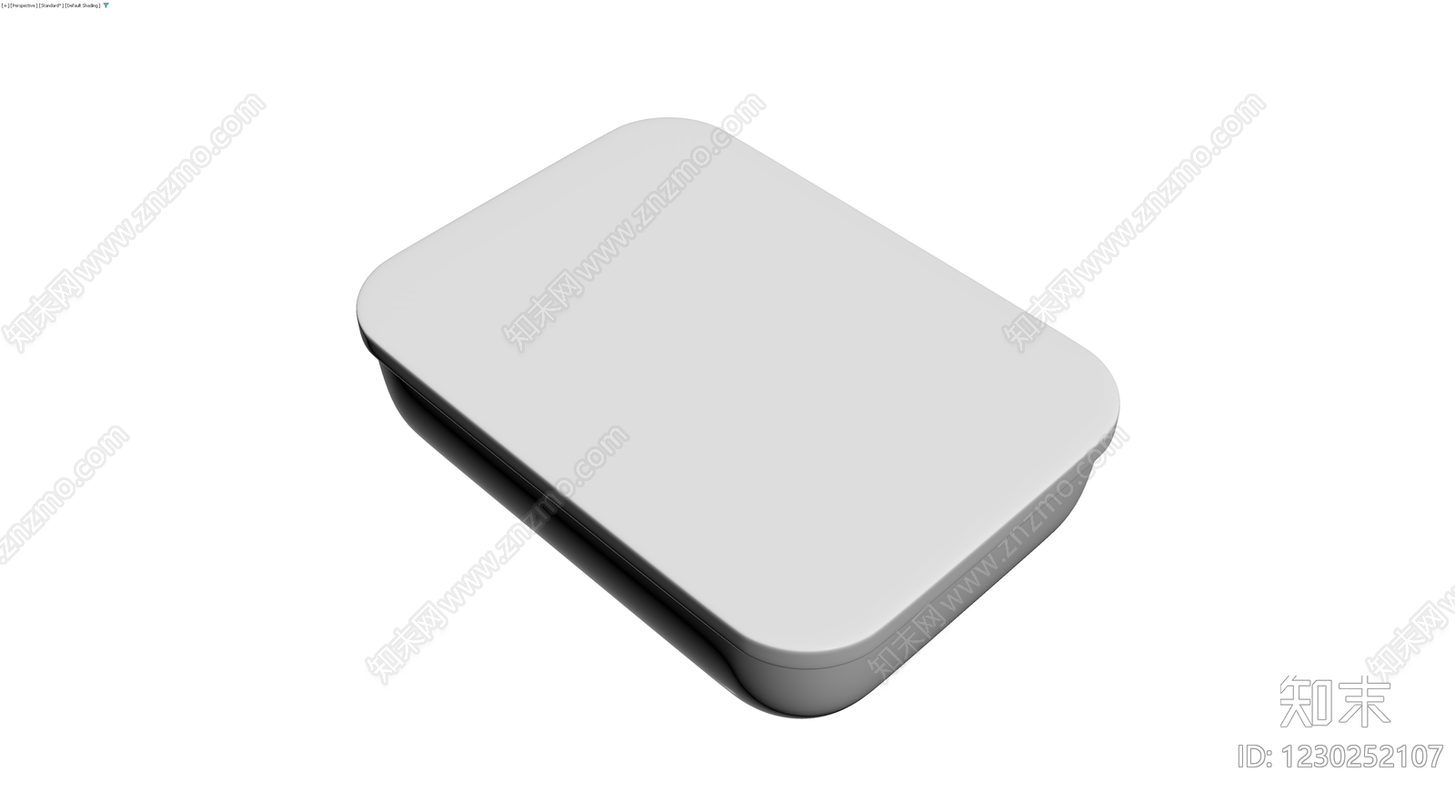 白色圆角收纳盒3D模型下载【ID:1230252107】