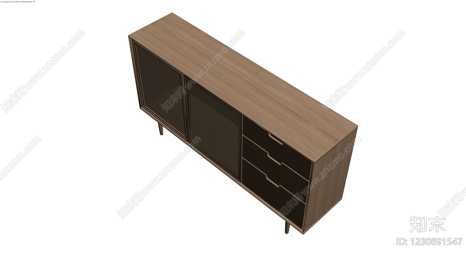 藤编门板储物柜3D模型下载【ID:1230891547】