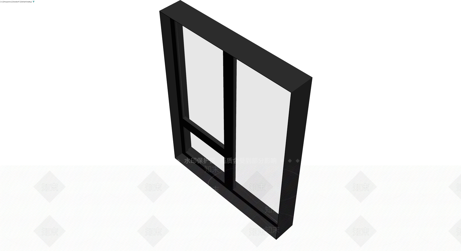 黑色框格玻璃隔断3D模型下载【ID:1230731926】
