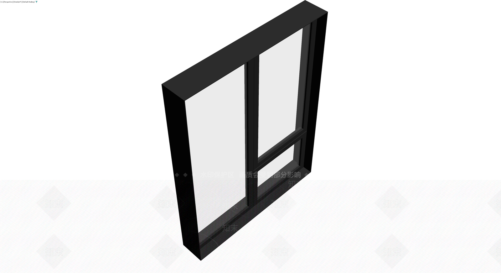 黑色框格玻璃隔断3D模型下载【ID:1230731926】