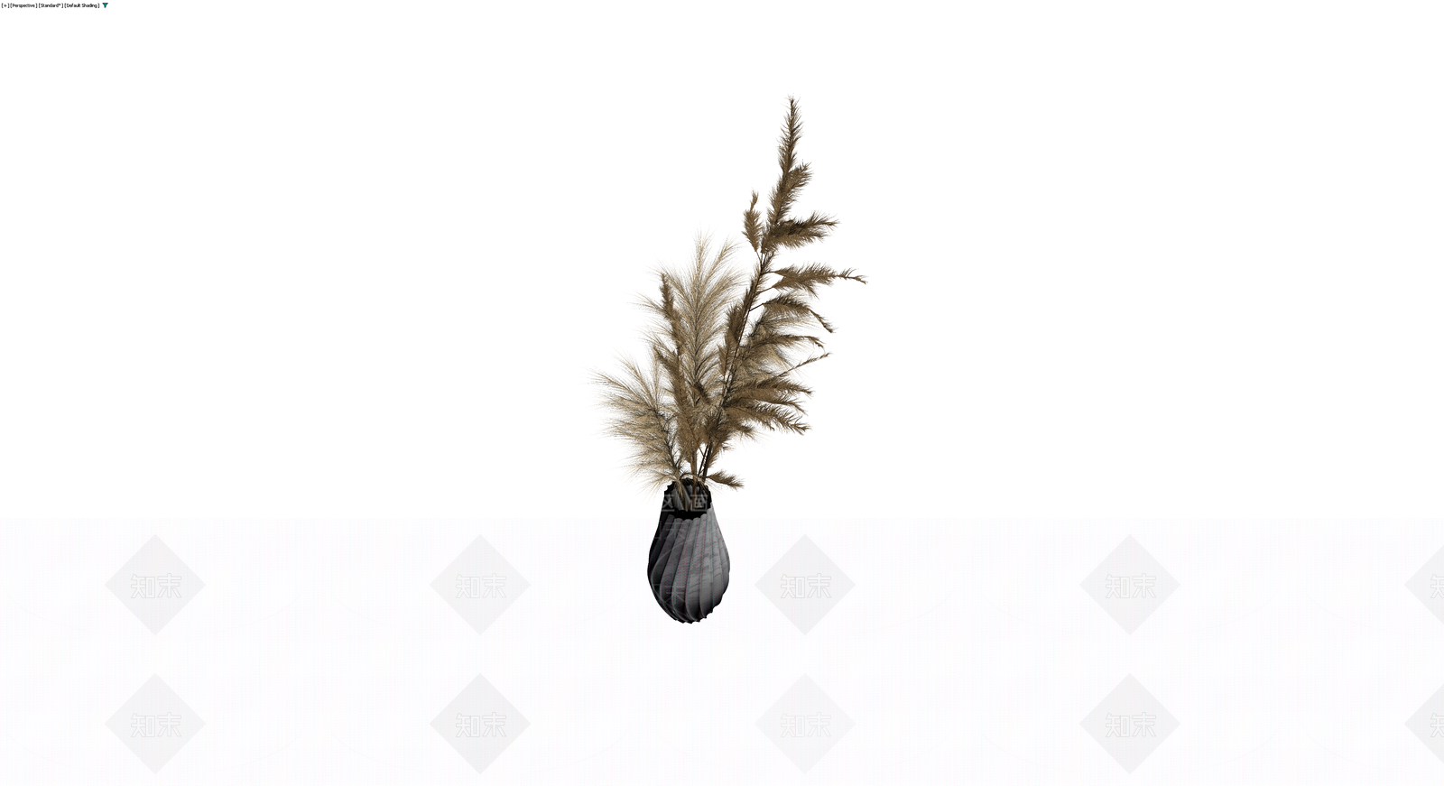 大理石纹干花盆栽3D模型下载【ID:1229678479】