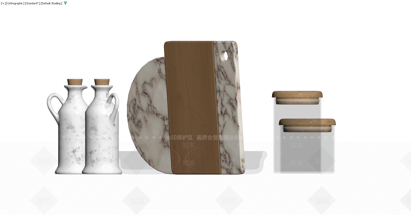 厨房用品组合模型3D模型下载【ID:1229585279】