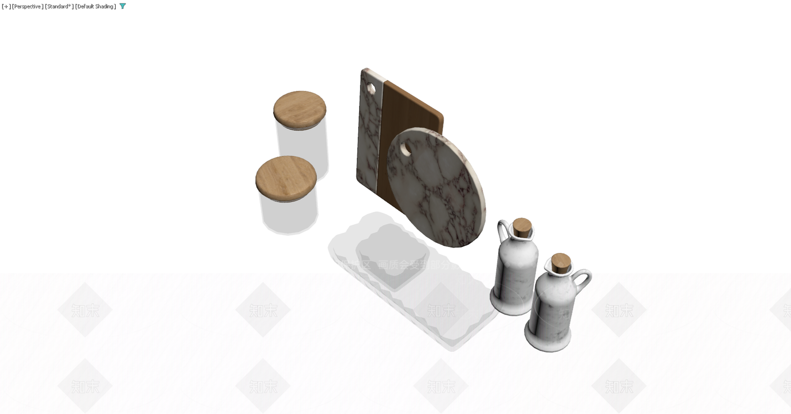 厨房用品组合模型3D模型下载【ID:1229585279】