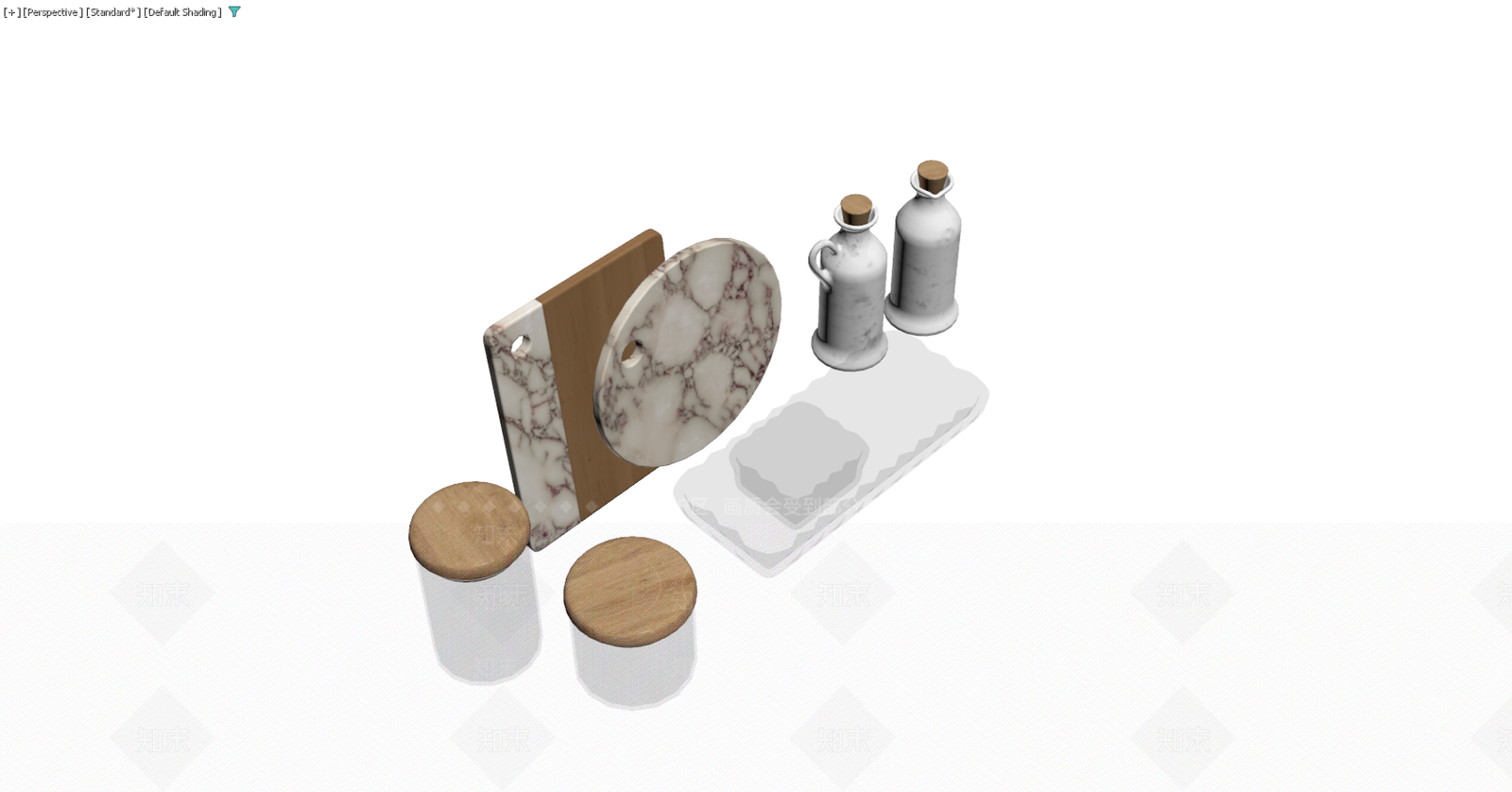 厨房用品组合模型3D模型下载【ID:1229585279】