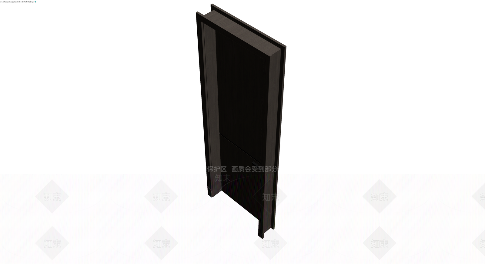 深灰木纹单开门体3D模型下载【ID:1230708100】