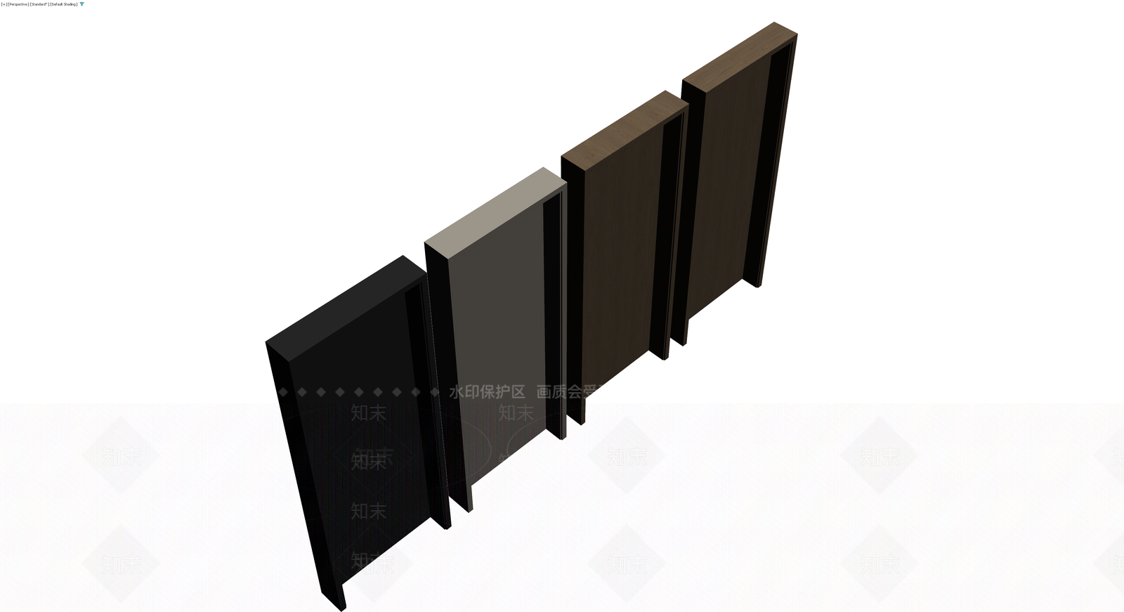 四款成品室内门展示组合3D模型下载【ID:1230159874】