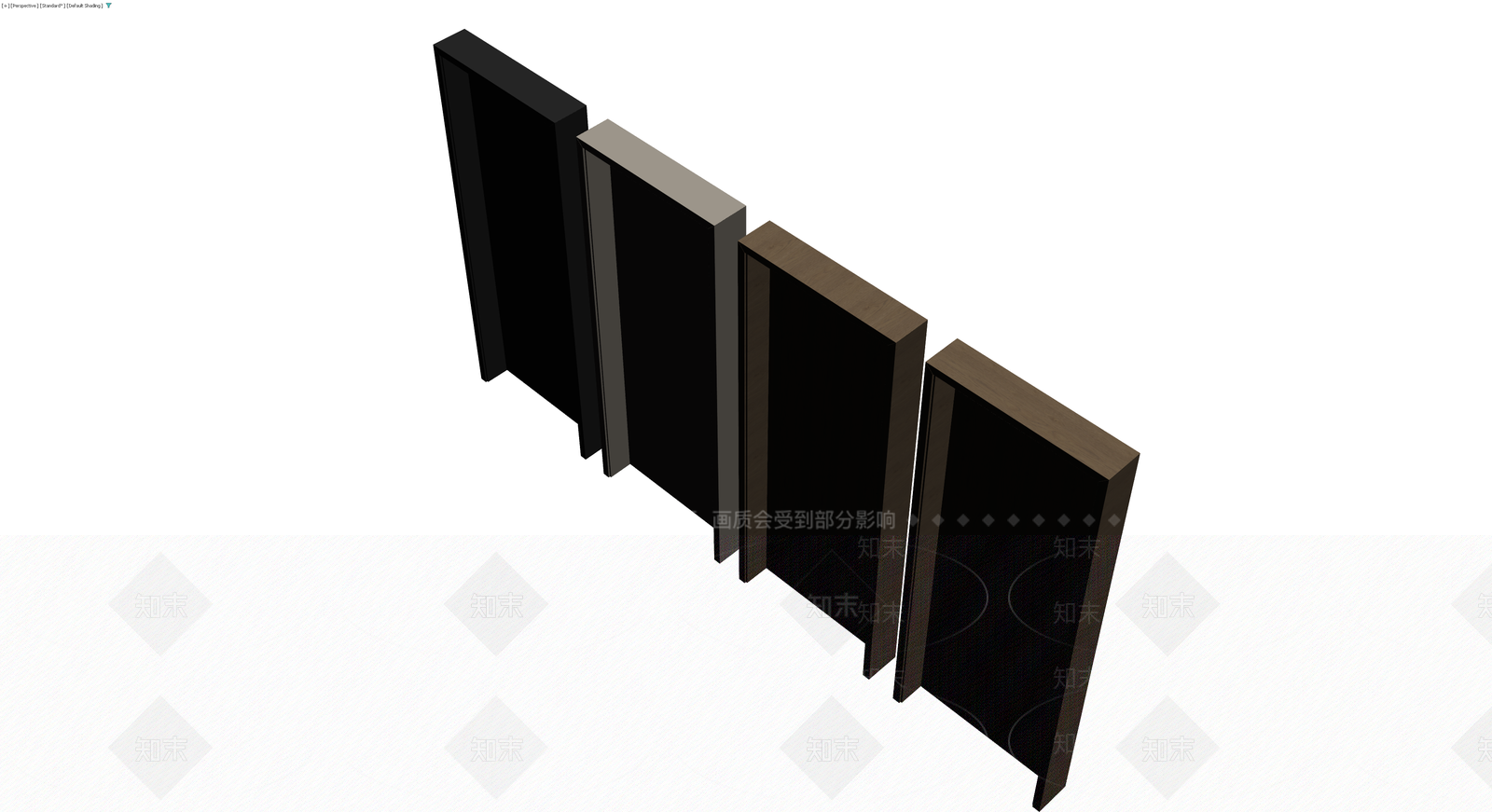四款成品室内门展示组合3D模型下载【ID:1230159874】
