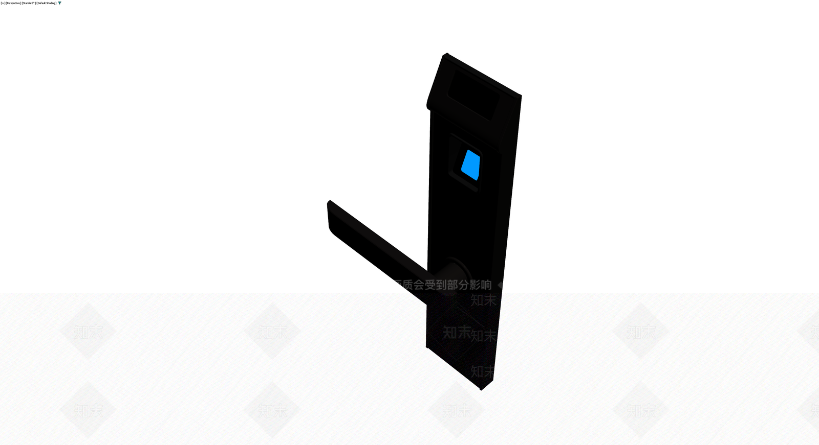 黑色智能门锁3D模型下载【ID:1230745830】