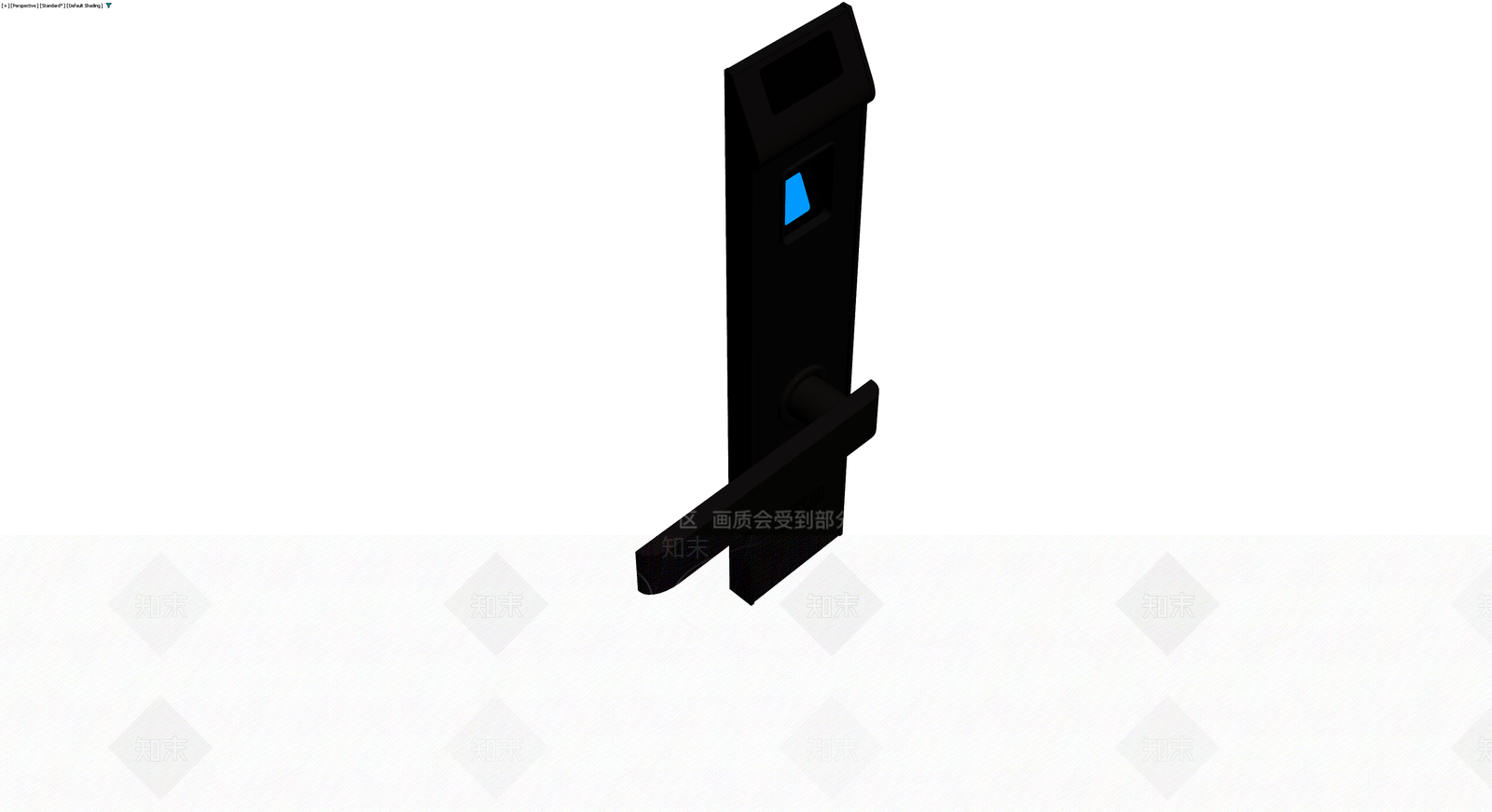 黑色智能门锁3D模型下载【ID:1230745830】