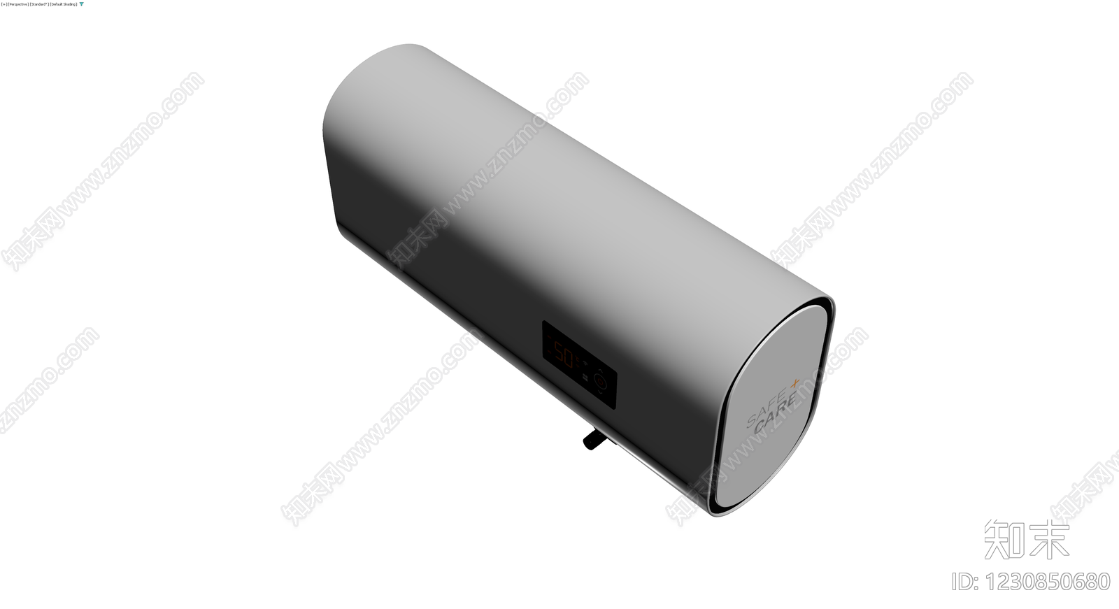 美的电热水器（含管路）3D模型下载【ID:1230850680】