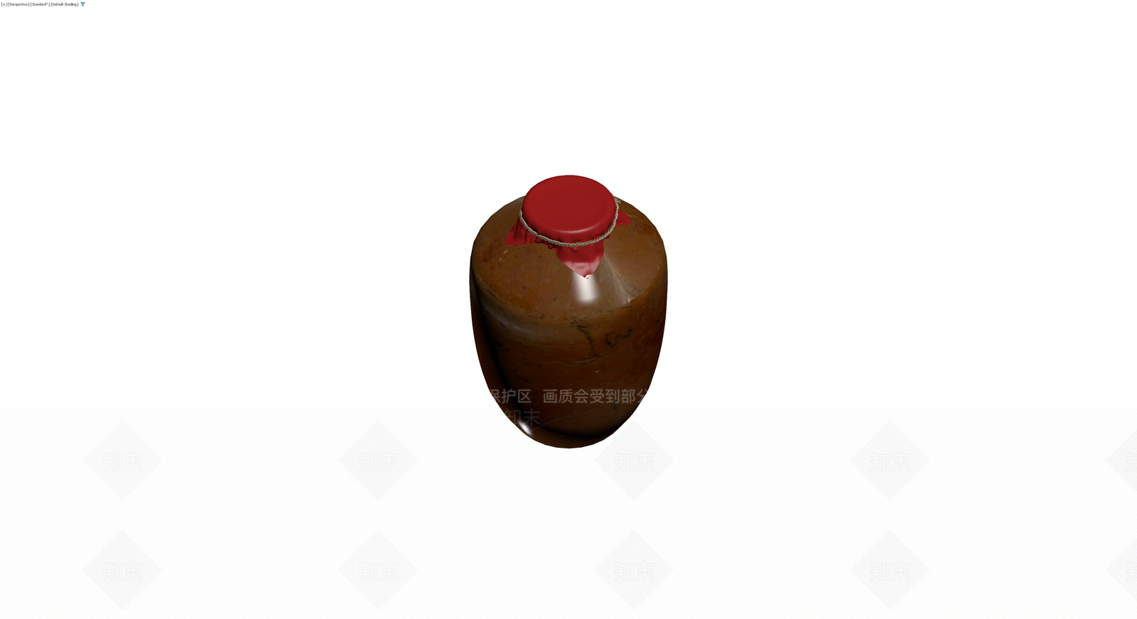 红盖棕色陶罐3D模型下载【ID:1230338953】