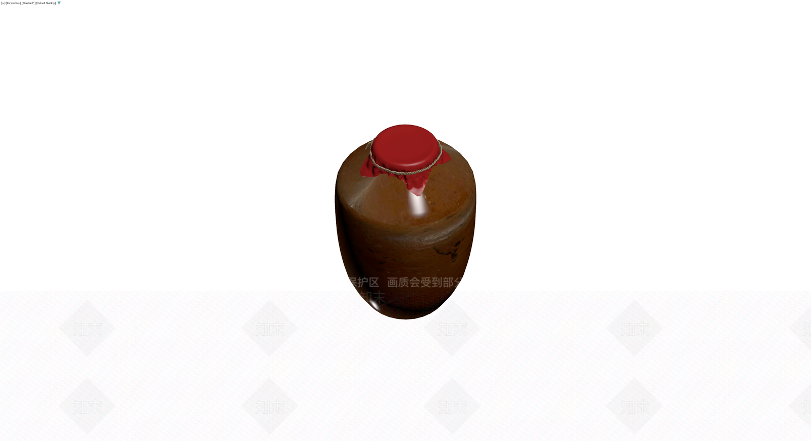 红盖棕色陶罐3D模型下载【ID:1230338953】