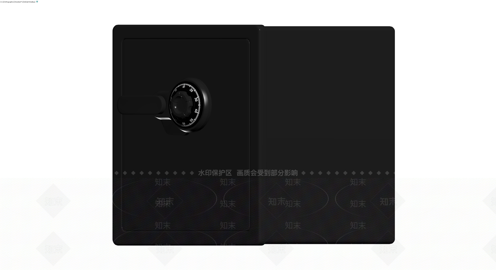 黑色保险柜带锁3D模型下载【ID:1229633903】