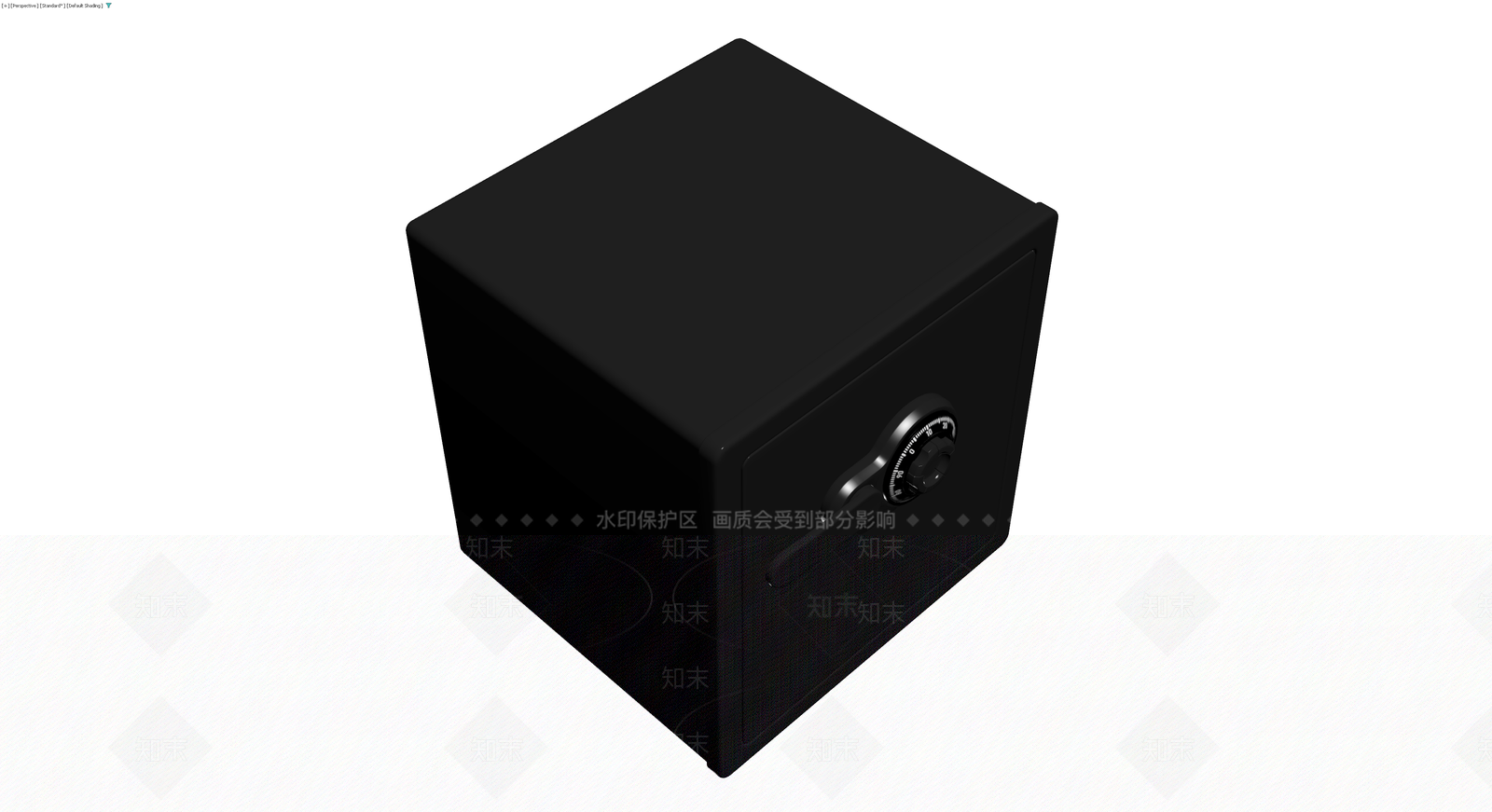 黑色保险柜带锁3D模型下载【ID:1229633903】