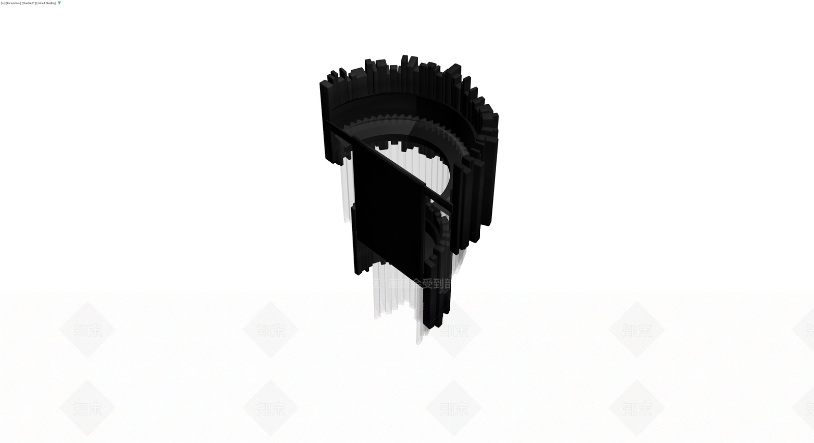 黑色竖条装饰隔断3D模型下载【ID:1230093730】