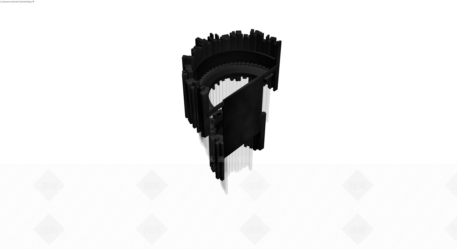 黑色竖条装饰隔断3D模型下载【ID:1230093730】