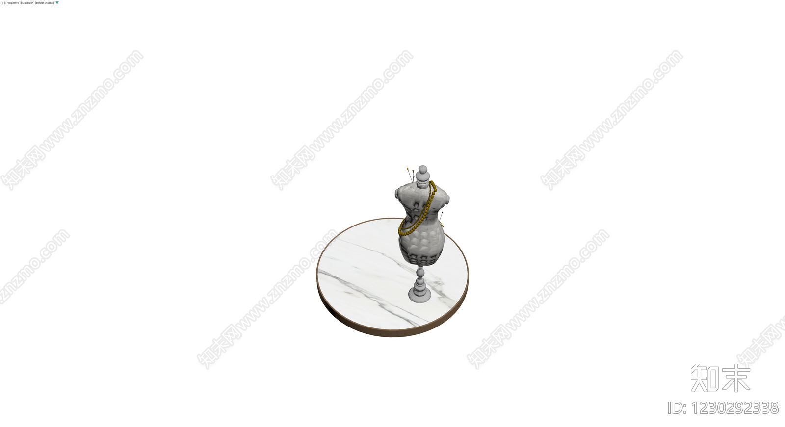 装饰人体模型与底座3D模型下载【ID:1230292338】