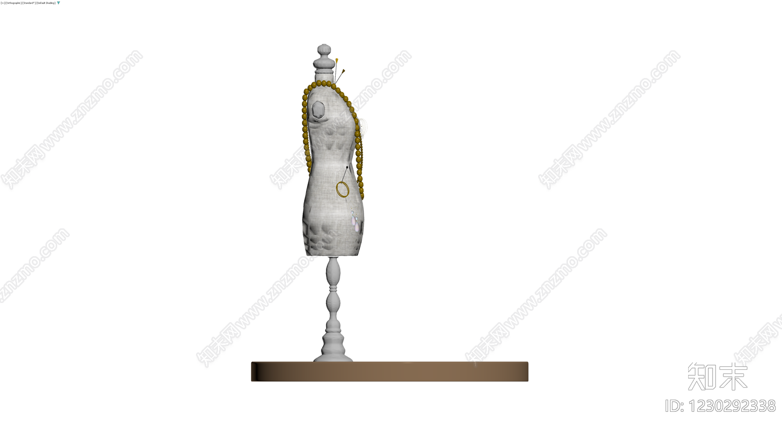 装饰人体模型与底座3D模型下载【ID:1230292338】