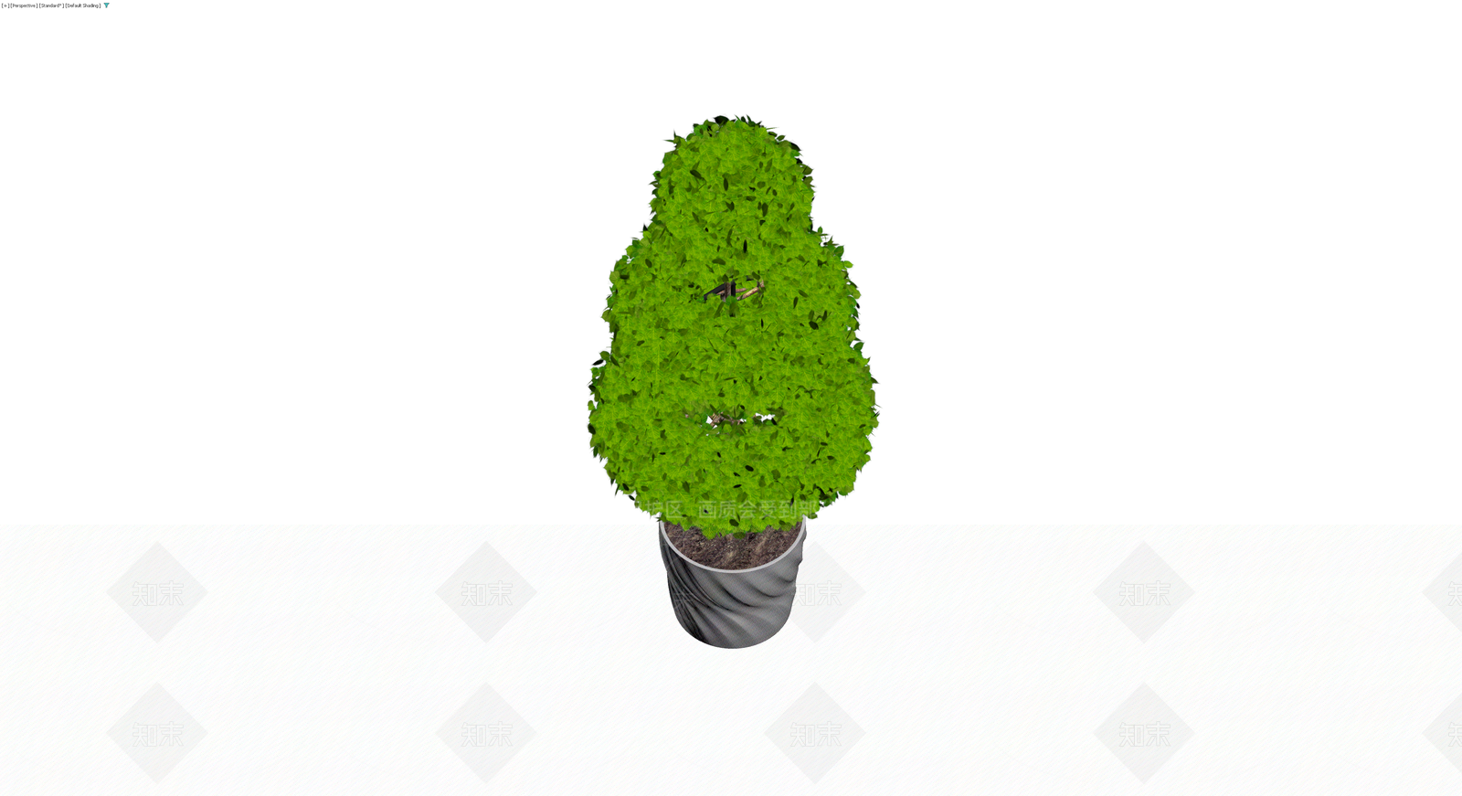 三层造型盆栽植物3D模型下载【ID:1230371435】