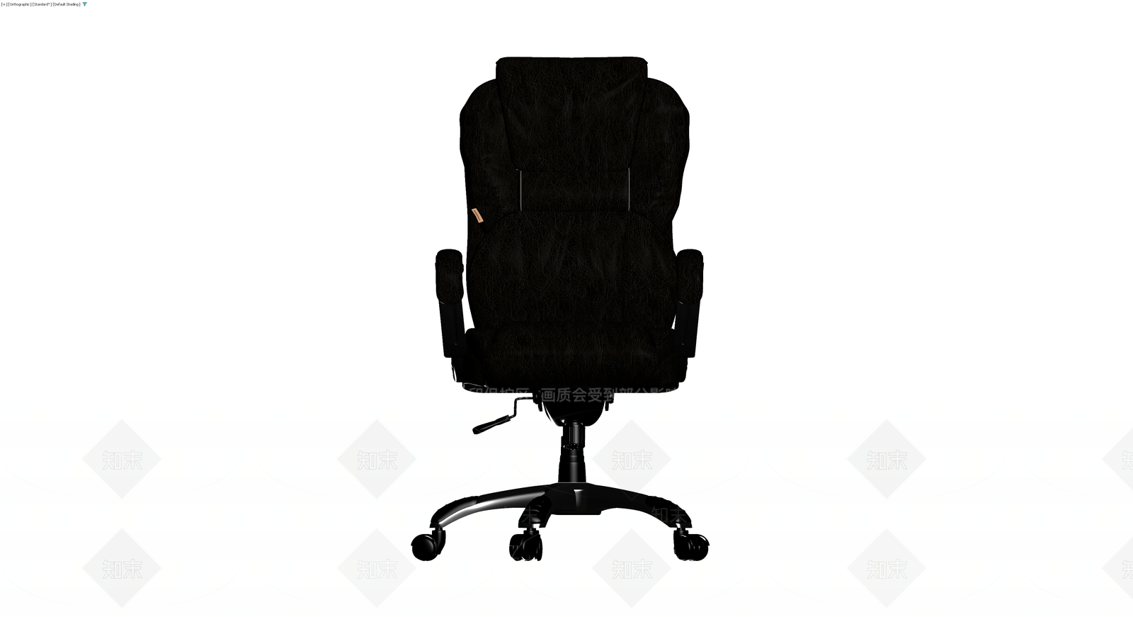 黑色办公转椅3D模型下载【ID:1230364488】