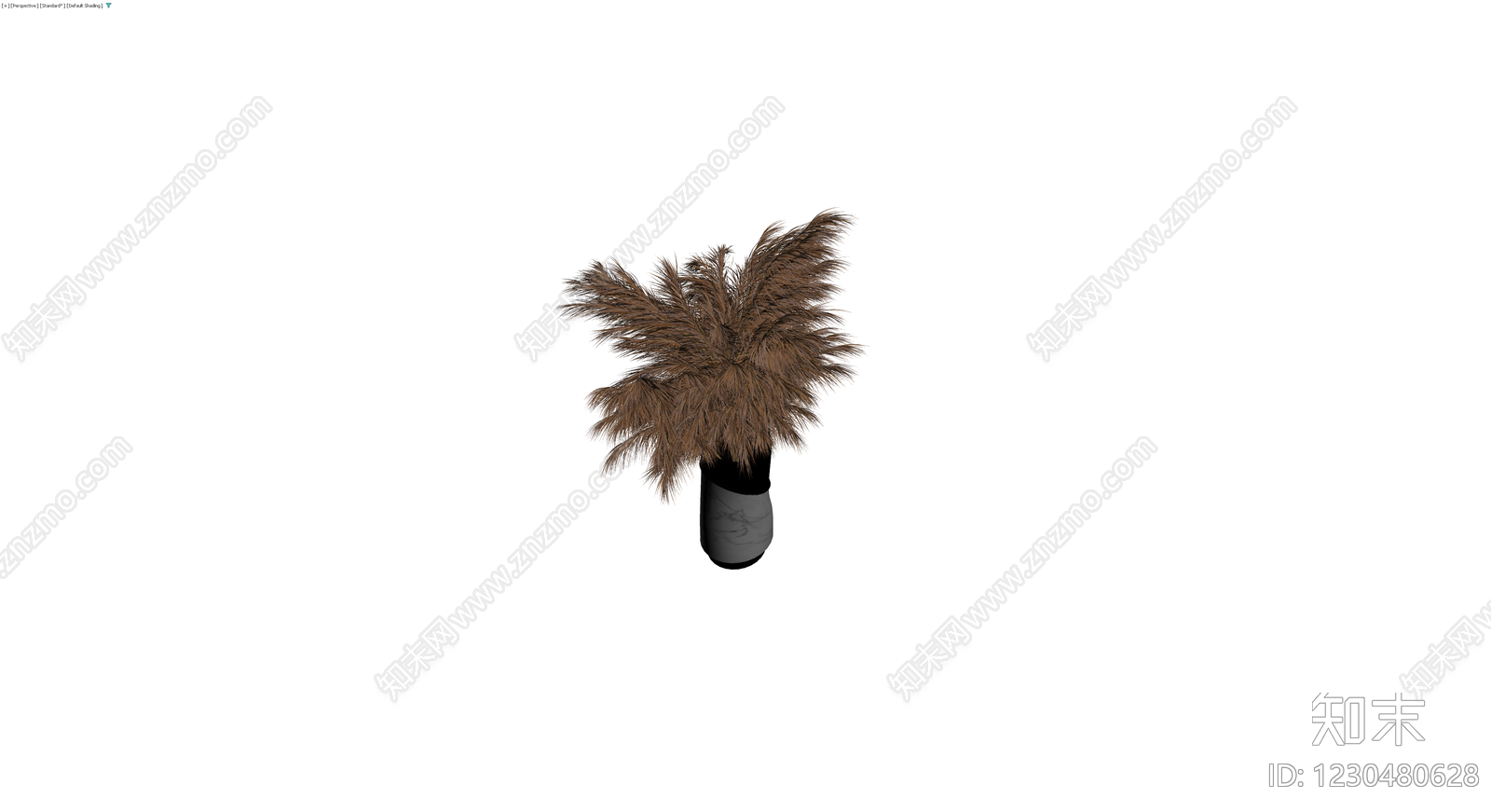 盆栽干草植物装饰3D模型下载【ID:1230480628】
