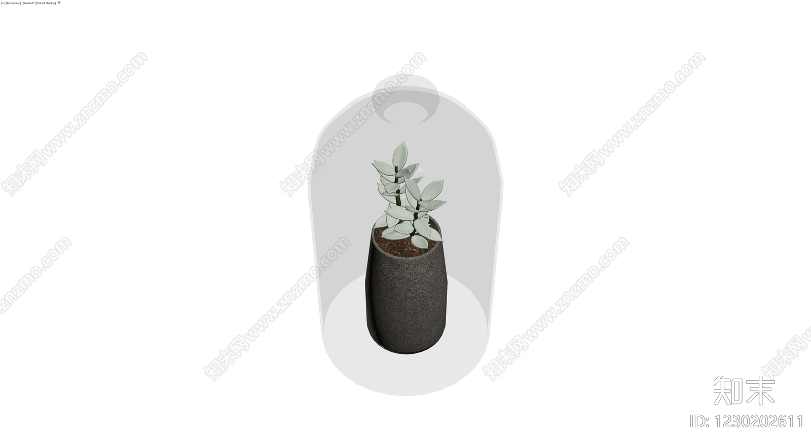 盆栽植物带玻璃罩3D模型下载【ID:1230202611】