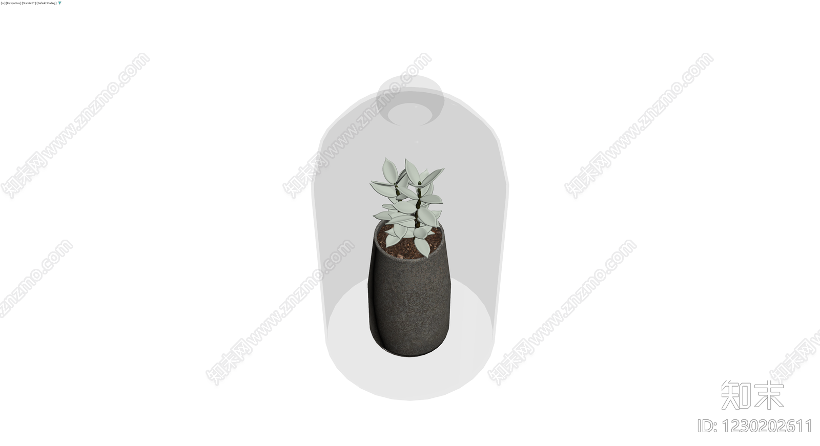 盆栽植物带玻璃罩3D模型下载【ID:1230202611】