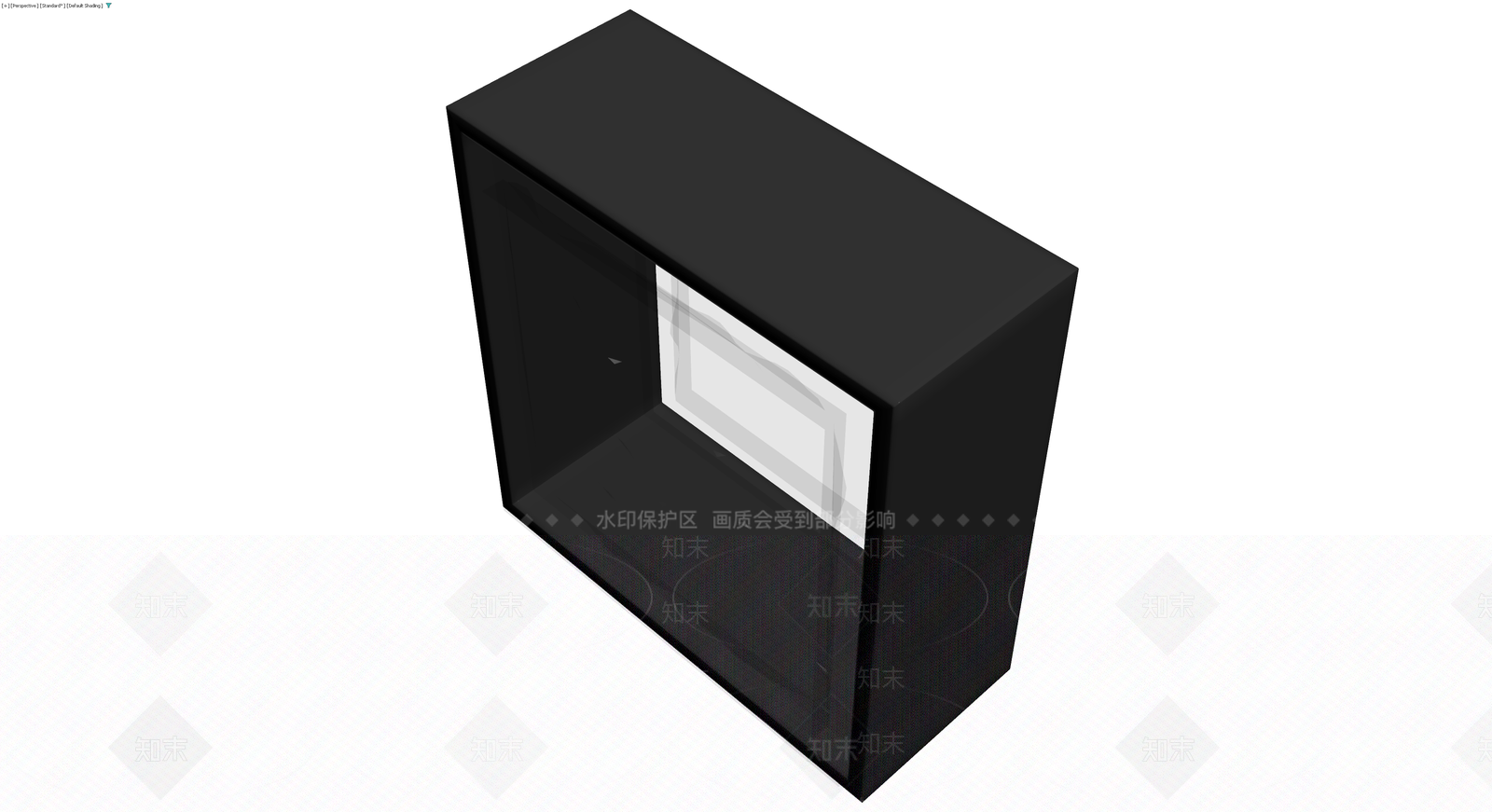黑色带玻璃柜体3D模型下载【ID:1230776736】