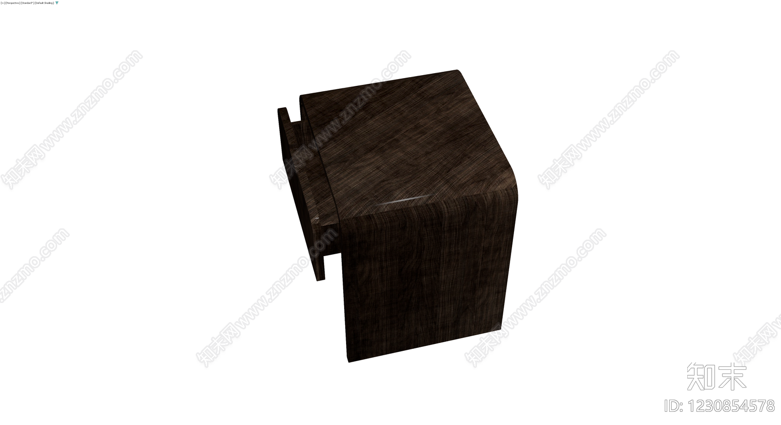 深色木纹床头柜3D模型下载【ID:1230854578】