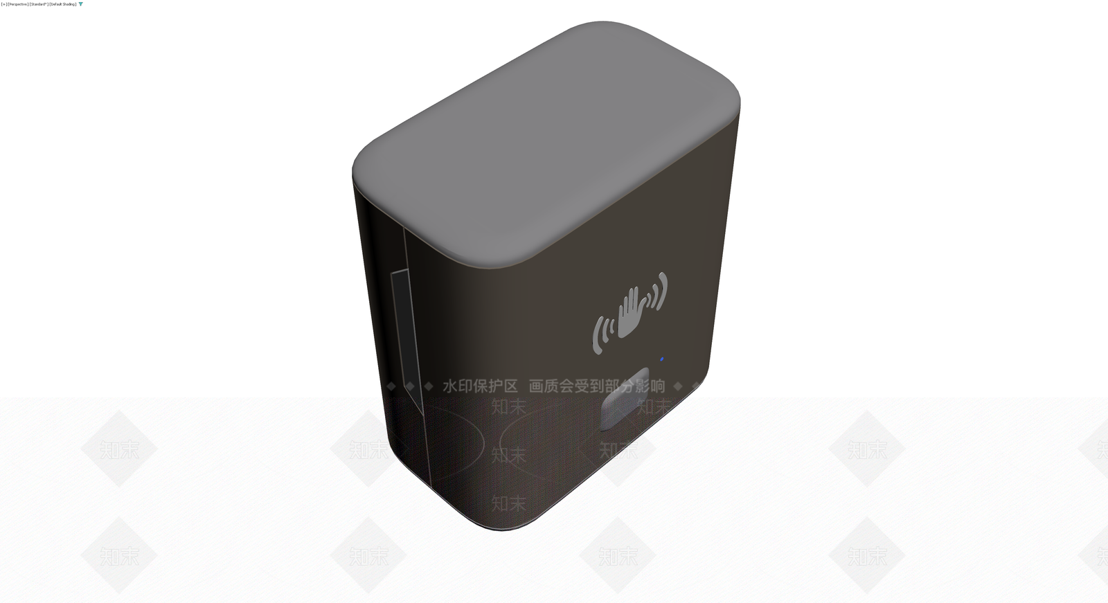 深灰色感应式擦手纸盒3D模型下载【ID:1230369893】