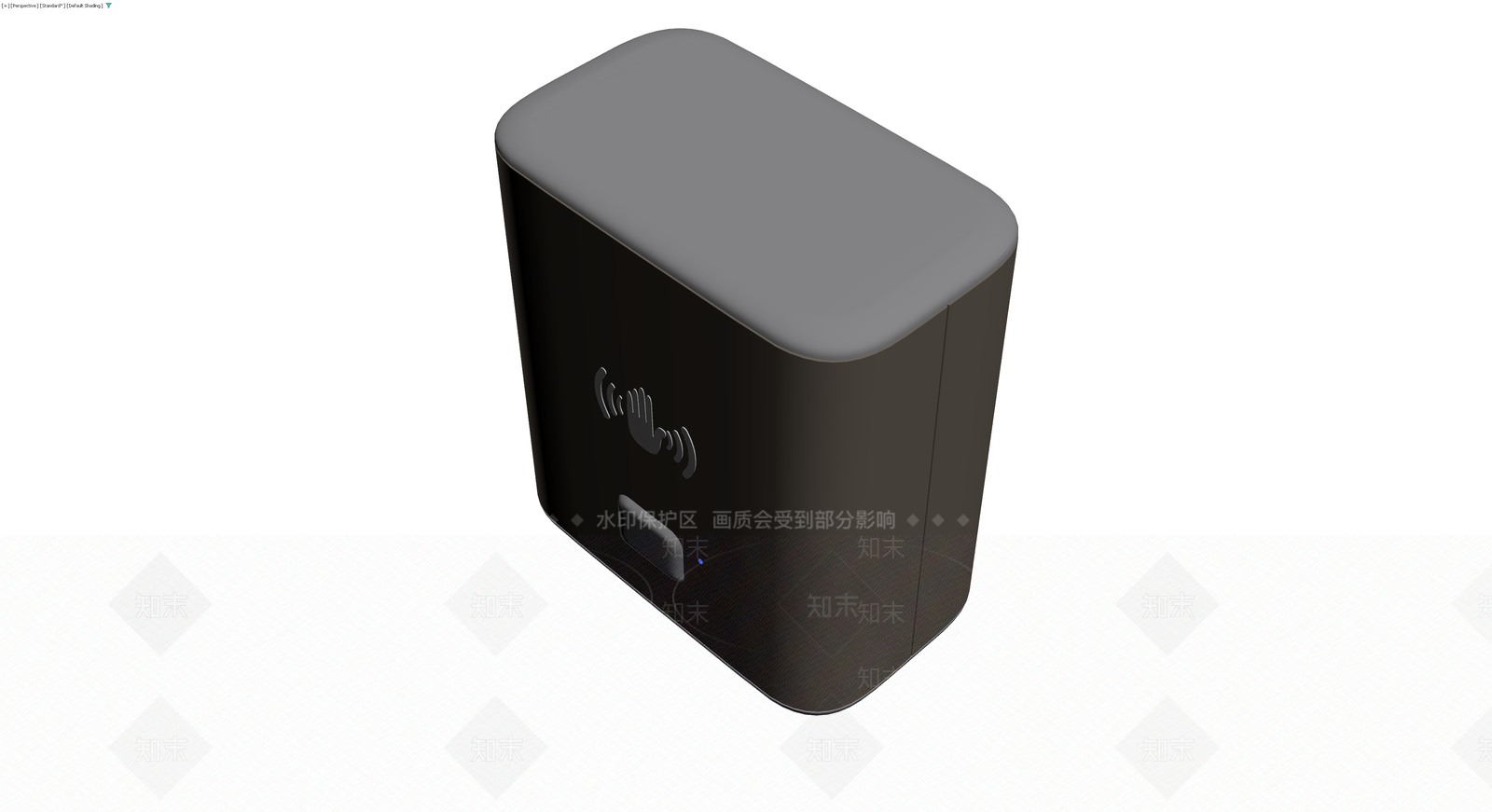 深灰色感应式擦手纸盒3D模型下载【ID:1230369893】