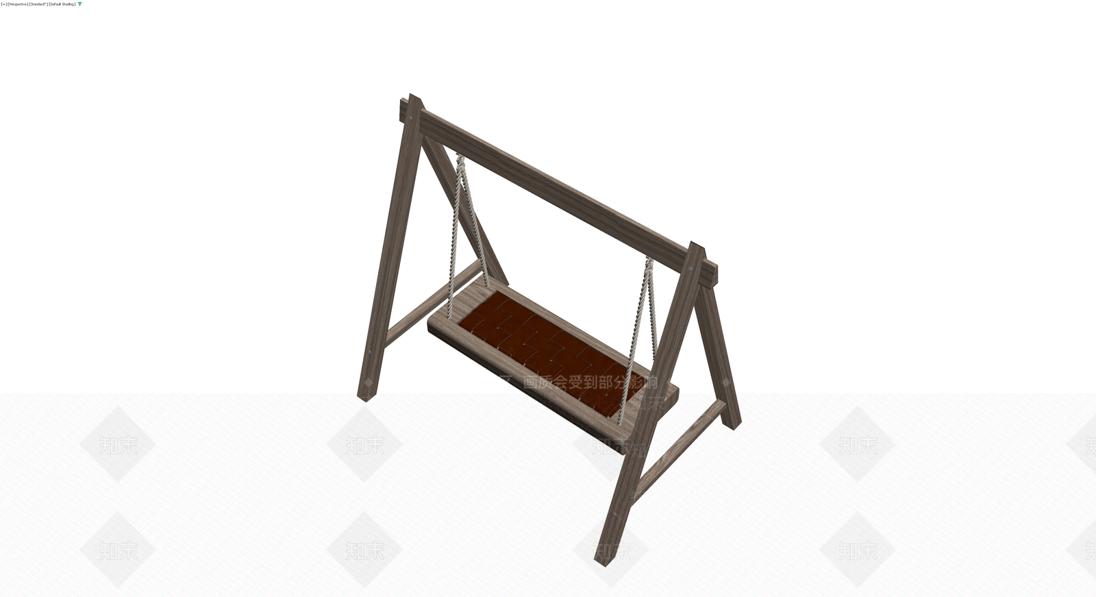 木质秋千椅3D模型下载【ID:1230400541】