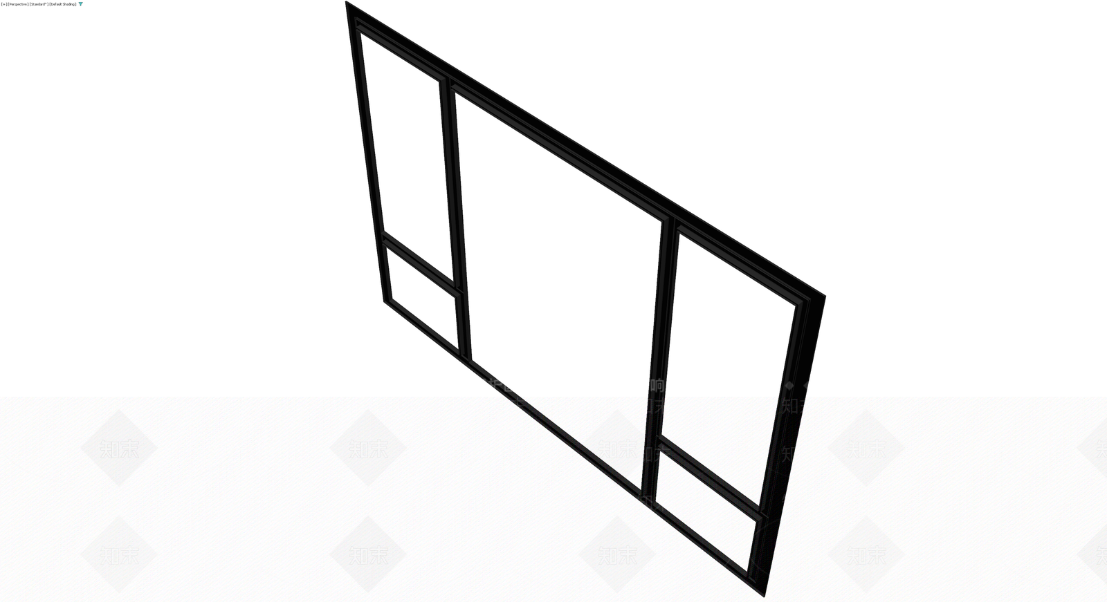 黑框玻璃隔断组件3D模型下载【ID:1230329951】