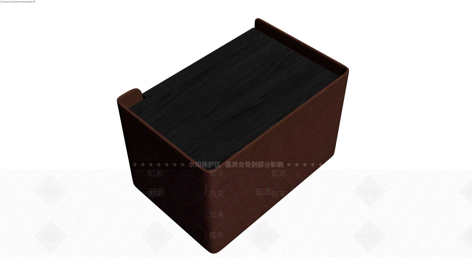 深色木纹皮质床头柜3D模型下载【ID:1229615467】